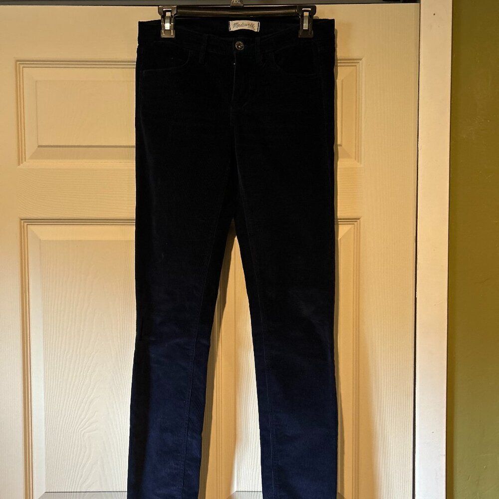 Madewell Navy Soft Stretch Casual Corduroy Pants Womens Size  27x32.   AW
